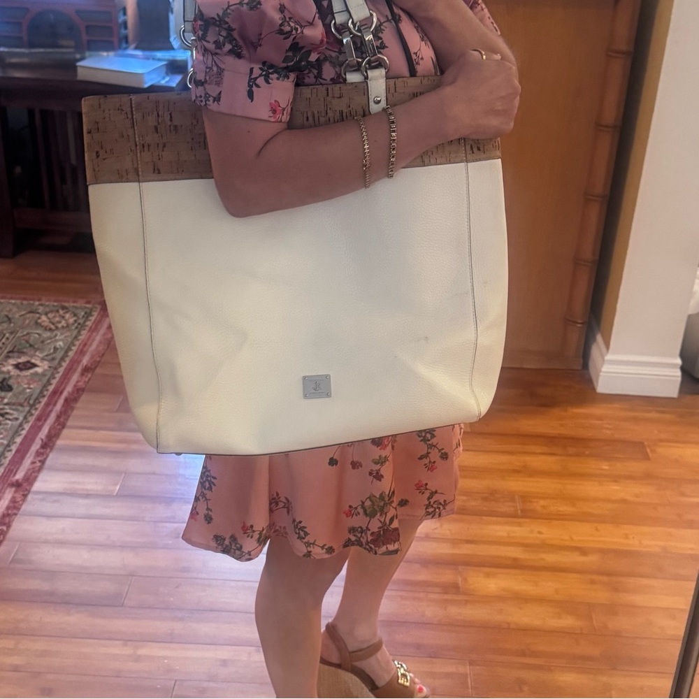 Ralph Lauren Cream and Brown Tote Bag